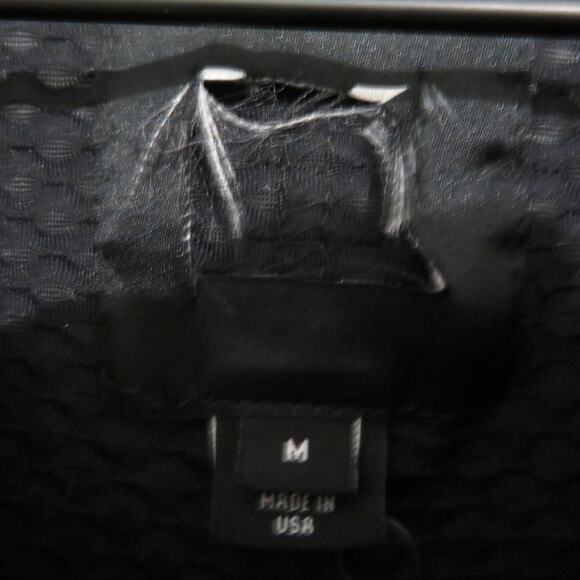 Koral Women Sz S Black Sofia Pullover Sweatshirt Faux Leather Trim Sheer Texture - Picture 5 of 8